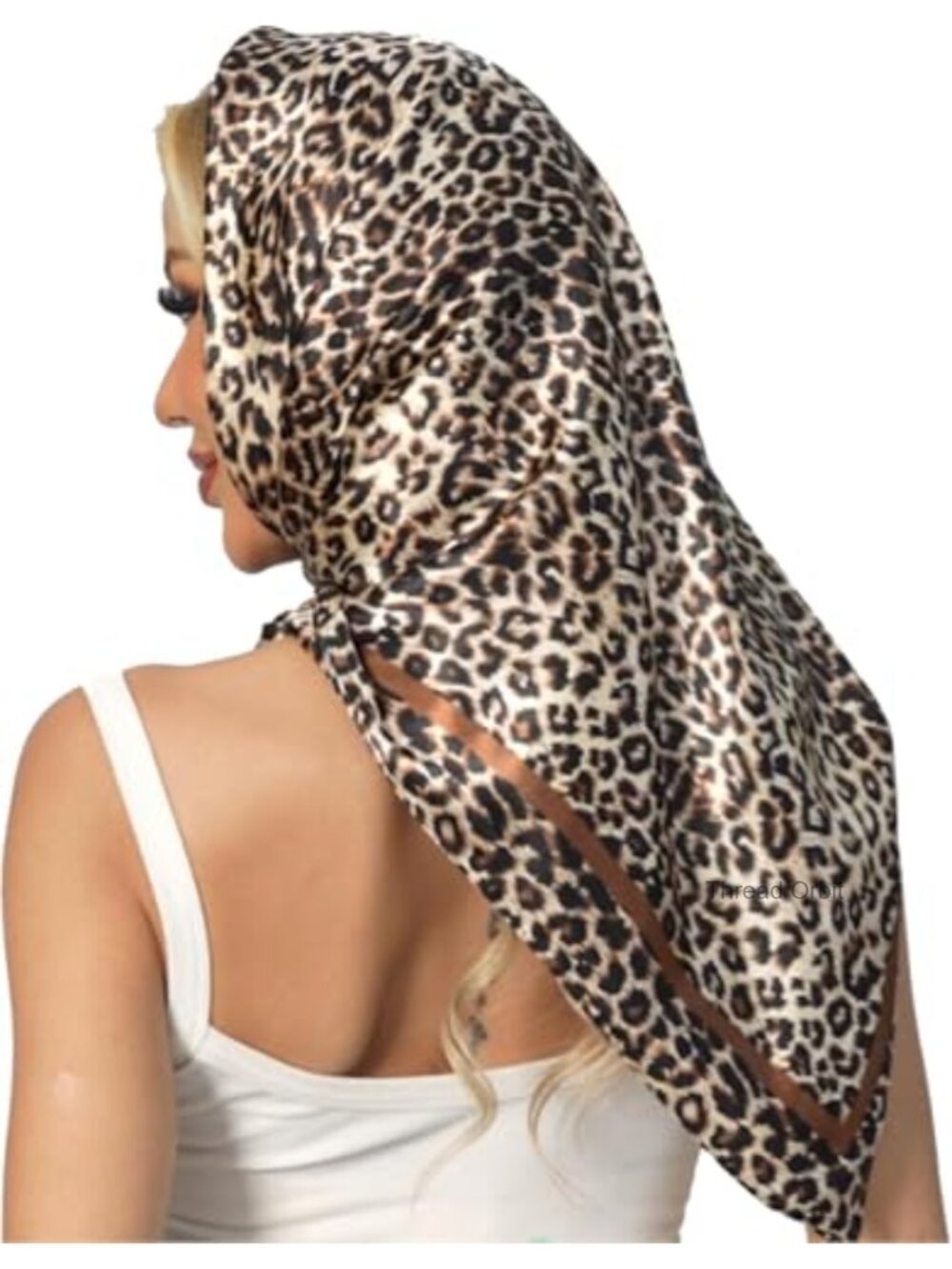 Satin Square Scarf 35x35 Silk Like Head Scarf Neck Bandana Wrap